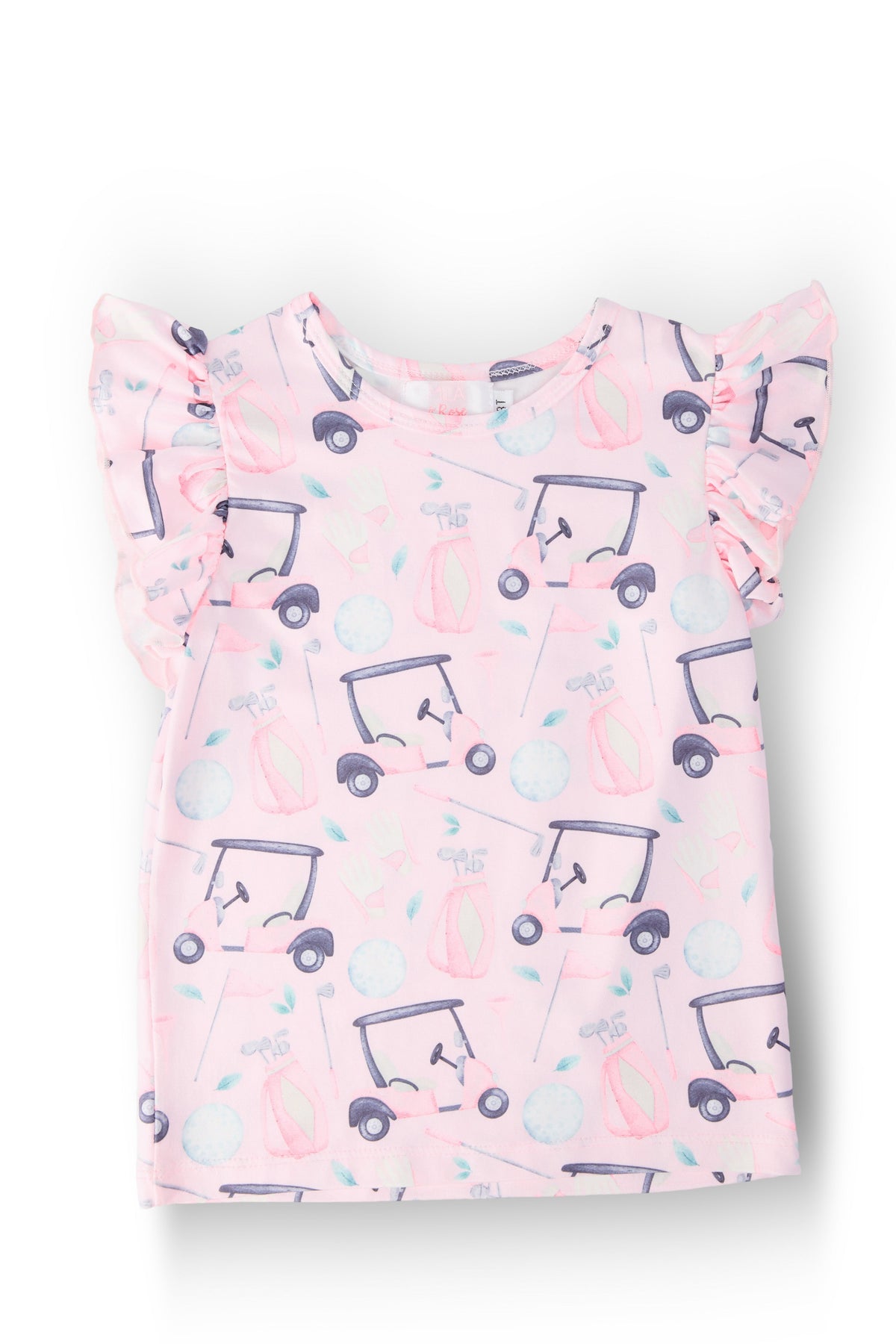 Tee Time S/S Ruffle Tee - Aaria Tees