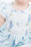 Texas Bluebonnets S/S Flutter Twirl Bodysuit - Aaria Tees Aaria Tees