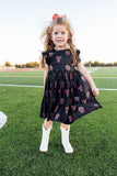 Texas Tech Black Raider Red Flutter Twirl Dress - Aaria Tees Aaria Tees