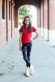 Texas Tech Black Raider Red Leggings - Aaria Tees Aaria Tees
