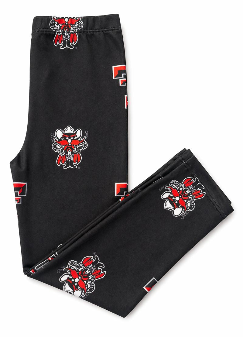 Texas Tech Black Raider Red Leggings - Aaria Tees Aaria Tees