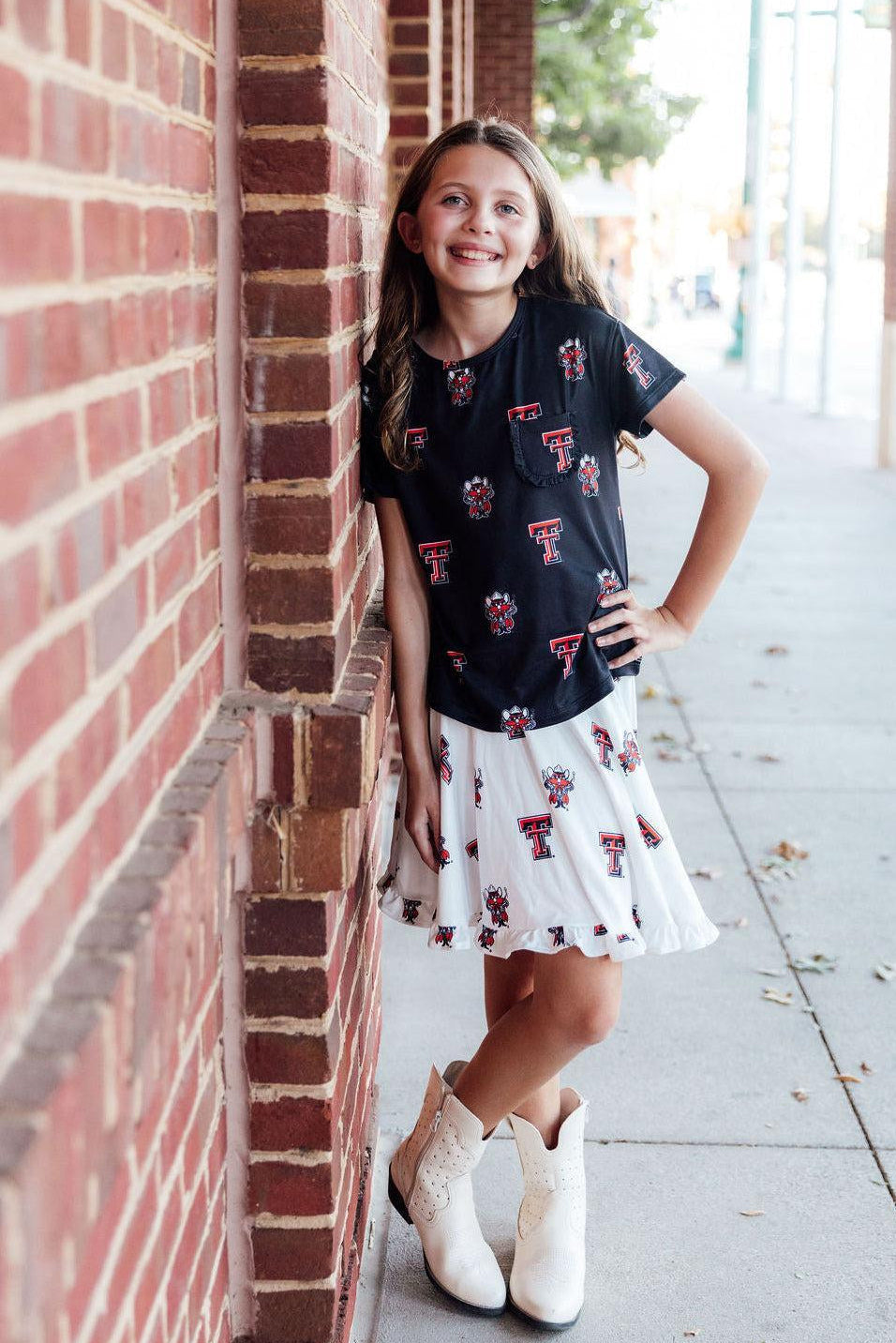 Texas Tech White Raider Red Twirl Skort - Aaria Tees Aaria Tees
