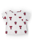 Texas Tech White Raider Red Ruffle Pocket Tee - Aaria Tees Aaria Tees
