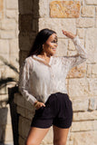 Trouser Shorts, Black Linen - Aaria Tees Aaria Tees