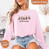 Tis The Season Comfort Colors Long Sleeve Christmas Shirt - Aaria Tees Aaria Tees