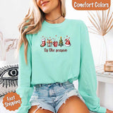Tis The Season Comfort Colors Long Sleeve Christmas Shirt - Aaria Tees Aaria Tees