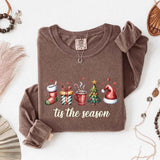Tis The Season Comfort Colors Long Sleeve Christmas Shirt - Aaria Tees Aaria Tees