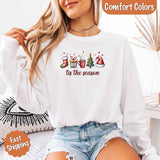 Tis The Season Comfort Colors Long Sleeve Christmas Shirt - Aaria Tees Aaria Tees