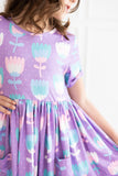 SALE Too Cool Tulips S/S Pocket Twirl Dress - Aaria Tees Aaria Tees