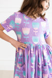 SALE Too Cool Tulips S/S Pocket Twirl Dress - Aaria Tees Aaria Tees