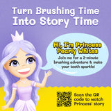 Princess Pearly Whites Toothbrush for Kids With Bonus Brush Aaria Tees