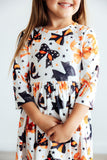 Trick or Twirl 3/4 Sleeve Pocket Twirl Dress Aaria Tees