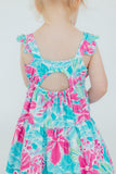 Tropical Punch Ruffle Maxi Dress - Aaria Tees Aaria Tees