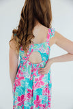 Tropical Punch Ruffle Maxi Dress - Aaria Tees Aaria Tees