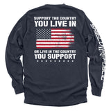 Support The Country You Live In Flag Aaria Tees