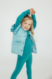 Turquoise Dot Puffer Vest - Aaria Tees Aaria Tees