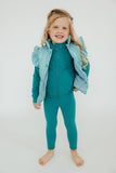 Turquoise Dot Puffer Vest - Aaria Tees Aaria Tees