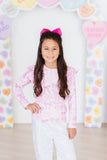 Twinkle Ties L/S Ruffle Tee - Aaria Tees Aaria Tees