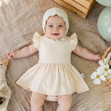 Twirl Bodysuit Dress in Sand - Aaria Tees Aaria Tees
