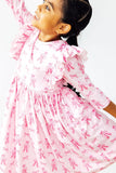 Twirling en Pointe 3/4 Sleeve Ruffle Twirl Dress - Aaria Tees Aaria Tees