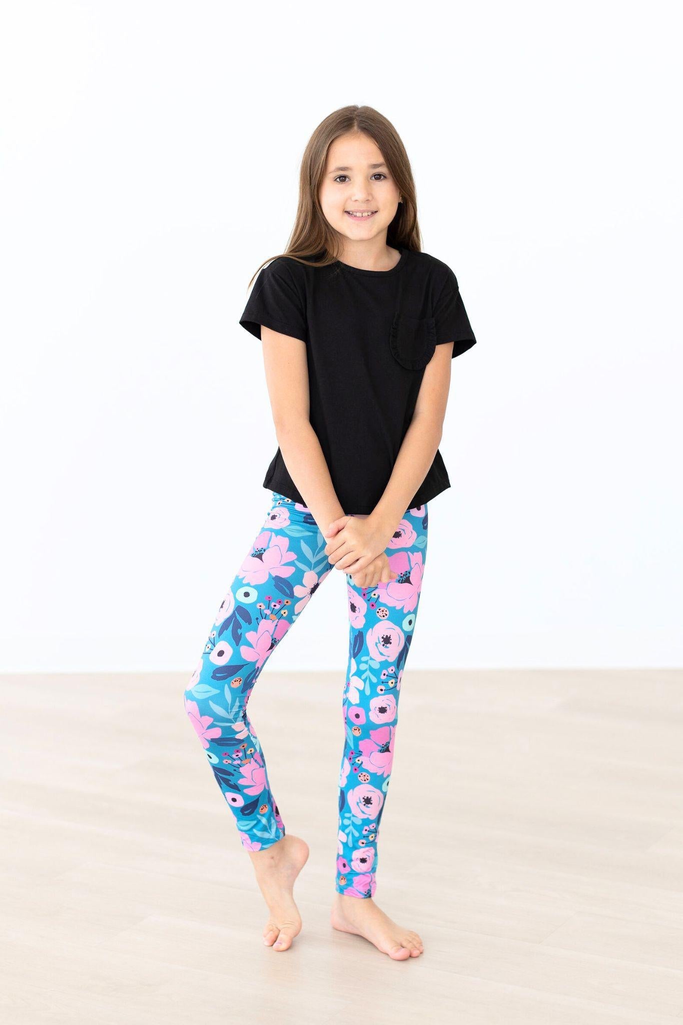 Twirling in Teal Leggings - Aaria Tees Aaria Tees