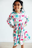 Twirls & Ties L/S Pocket Twirl Dress - Aaria Tees Aaria Tees