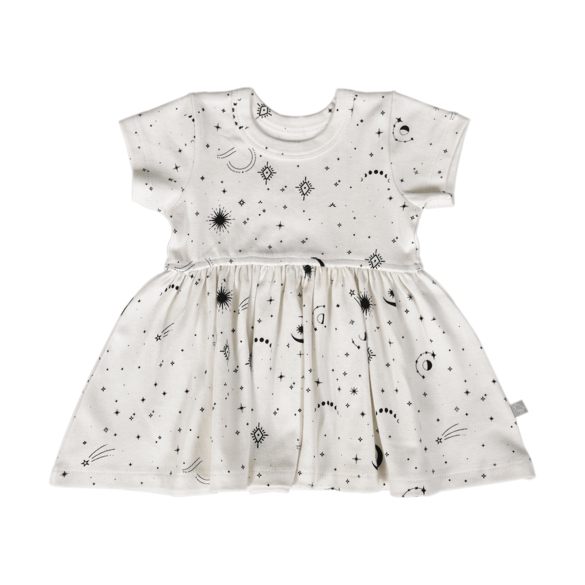 short sleeve twirl dress | celestial - Aaria Tees