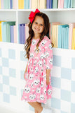 Unicorn Kitties 3/4 Sleeve Pocket Twirl Dress - Aaria Tees Aaria Tees