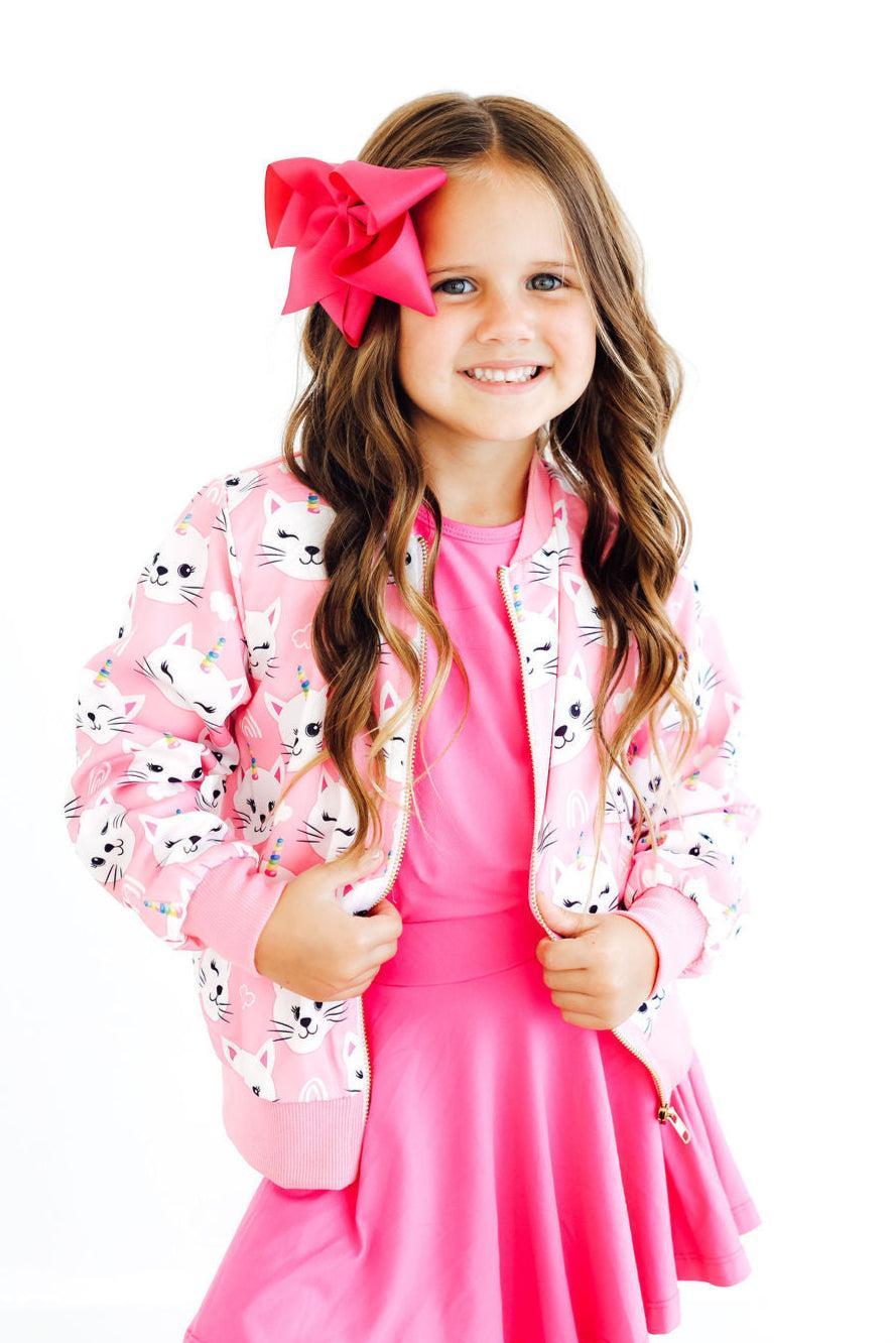 Unicorn Kitties Satin Jacket - Aaria Tees Aaria Tees