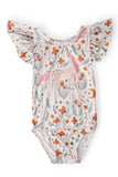 Unicorn Soiree S/S Flutter Sleeve Leotard - Aaria Tees Aaria Tees