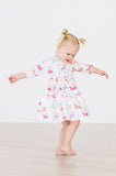 Unicorn Wish 3/4 Sleeve Pocket Twirl Dress - Aaria Tees Aaria Tees