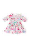Unicorn Wish 3/4 Sleeve Twirl Bodysuit - Aaria Tees Aaria Tees
