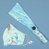 Marbleous Color Face Mask & Headband - Aaria Tees Aaria Tees