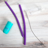 Silicone Straw Set with Brush - Aaria Tees Aaria Tees