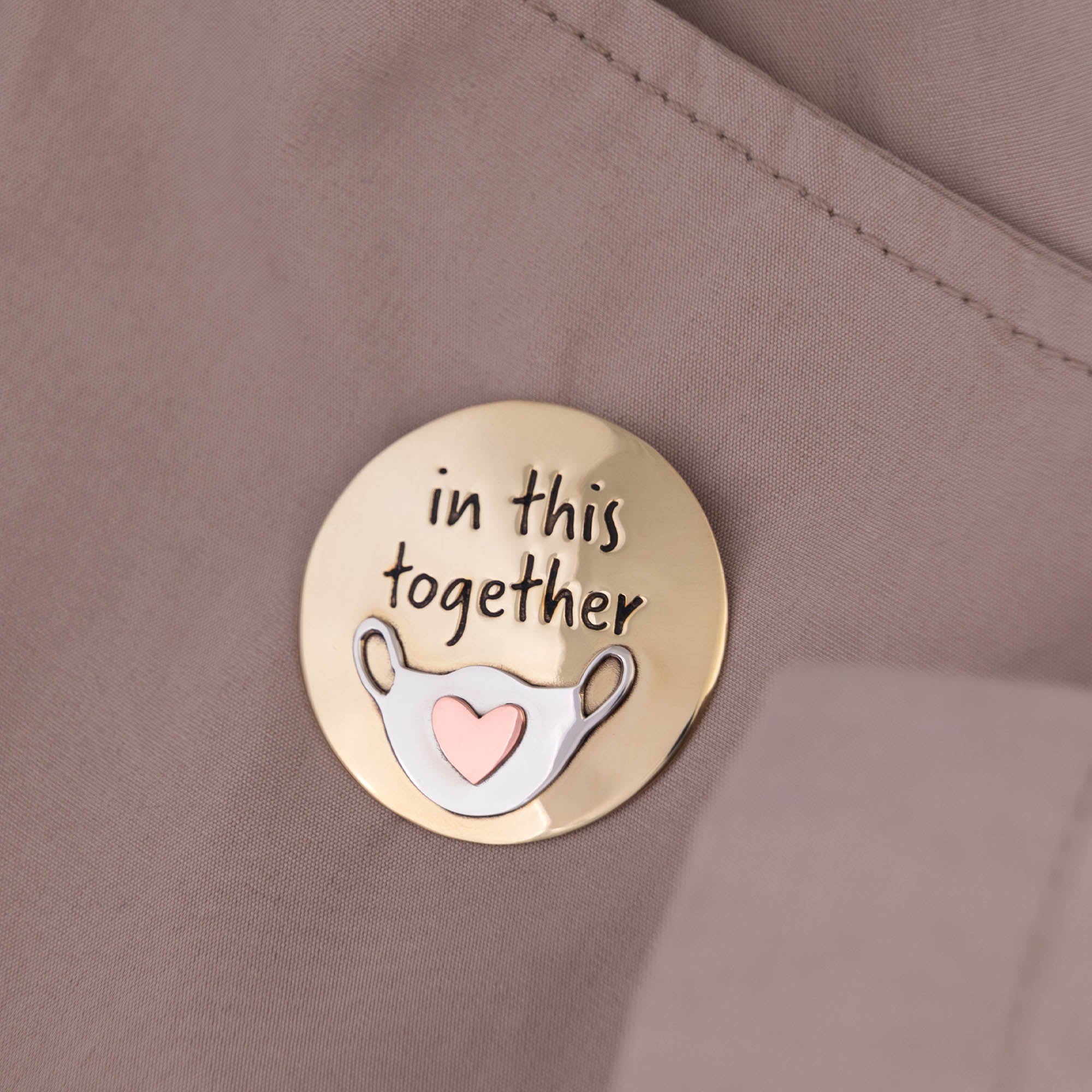 In This Together Mixed Metal Pin - Aaria Tees Aaria Tees