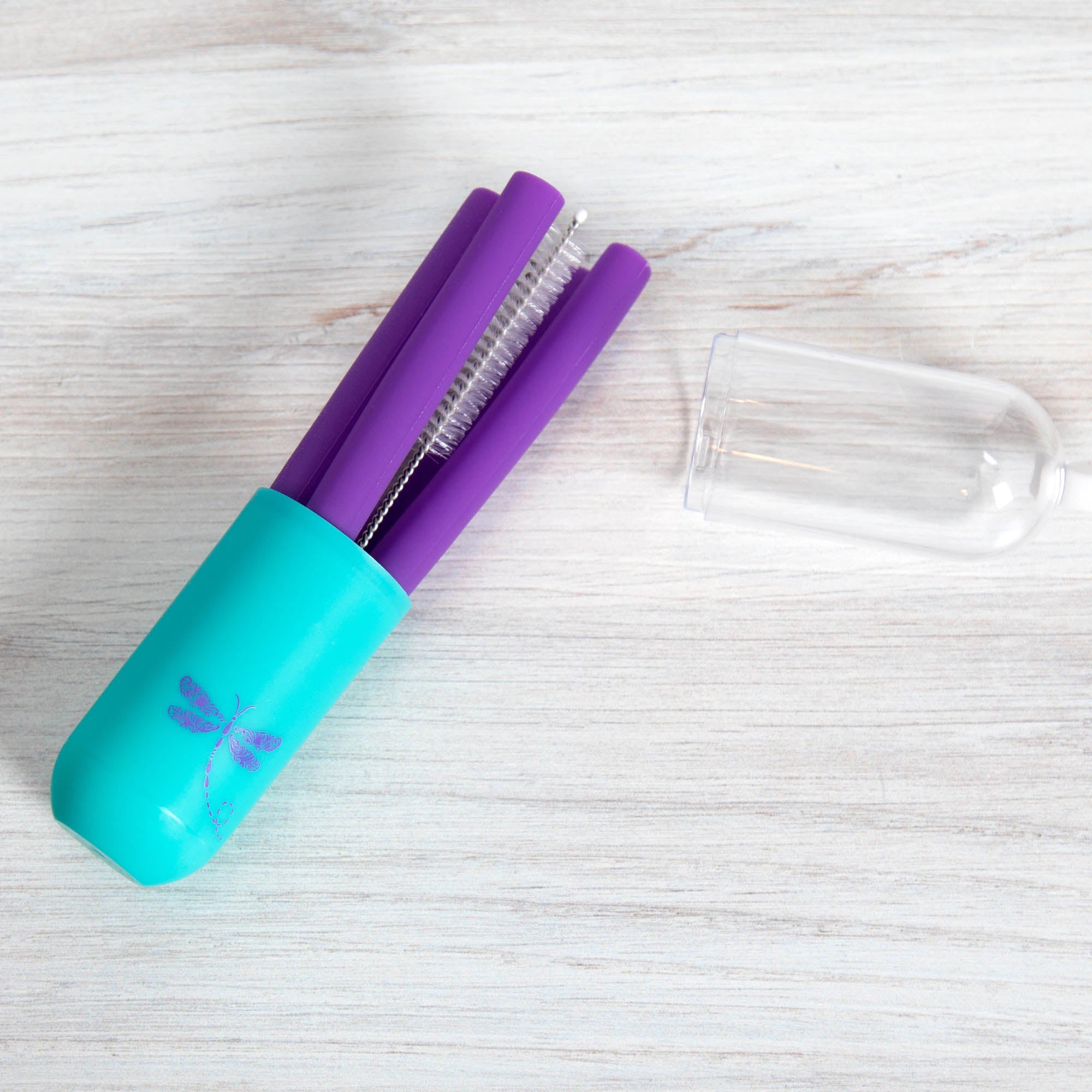 Silicone Straw Set with Brush - Aaria Tees Aaria Tees