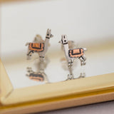 Llama Mixed Metal Post Earrings - Aaria Tees Aaria Tees