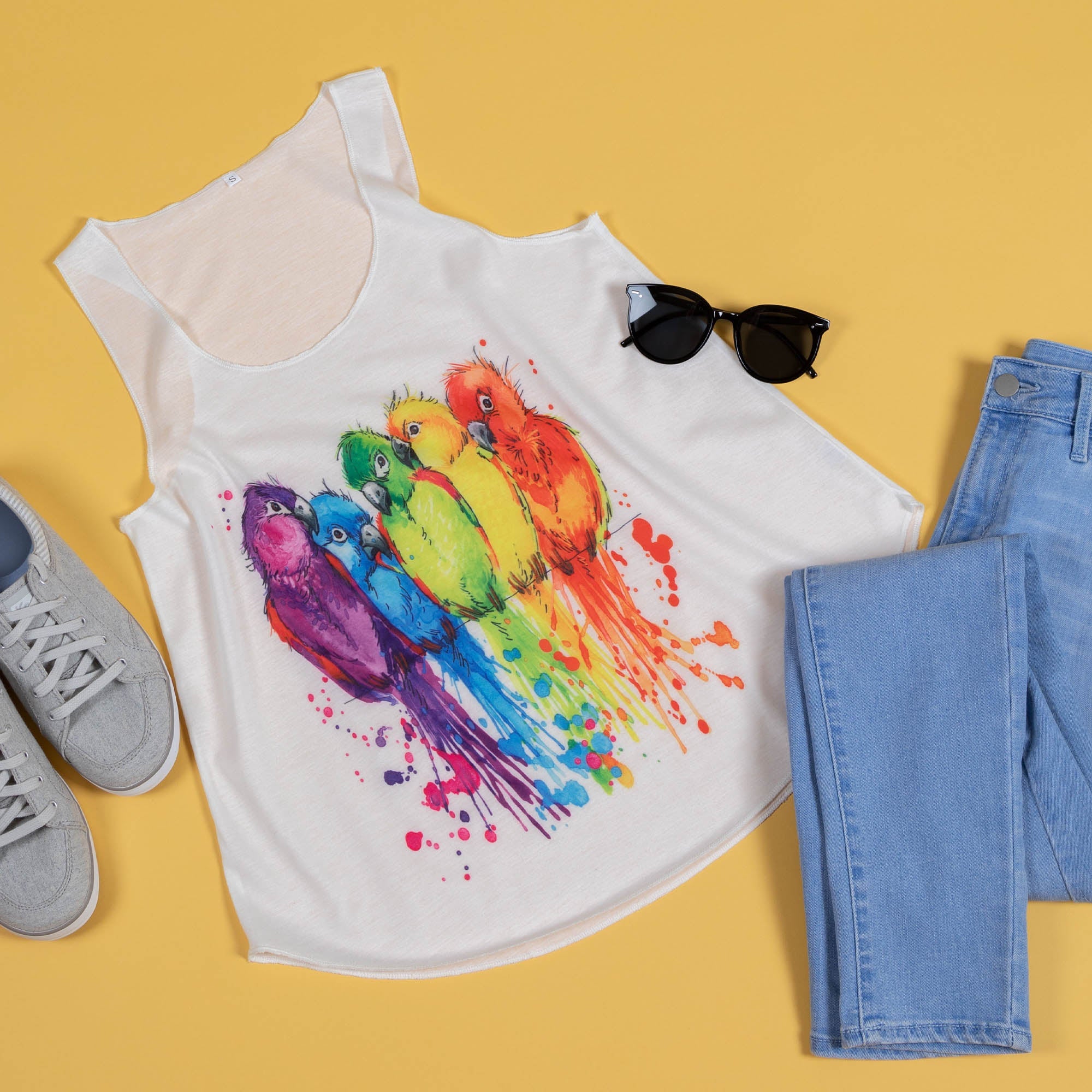 Birds of a Feather Tank Top - Aaria Tees Aaria Tees