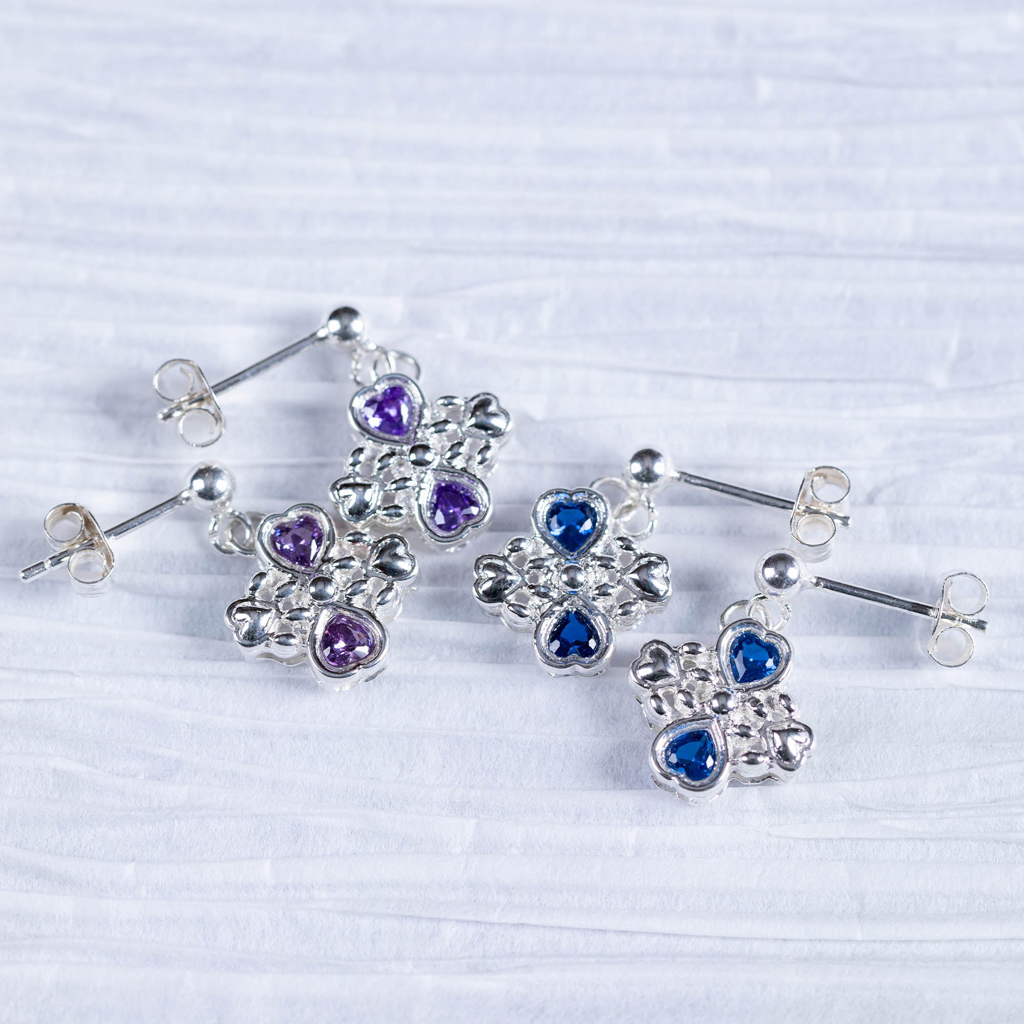 Sterling & Crystals Loved Paws Earrings - Aaria Tees Aaria Tees