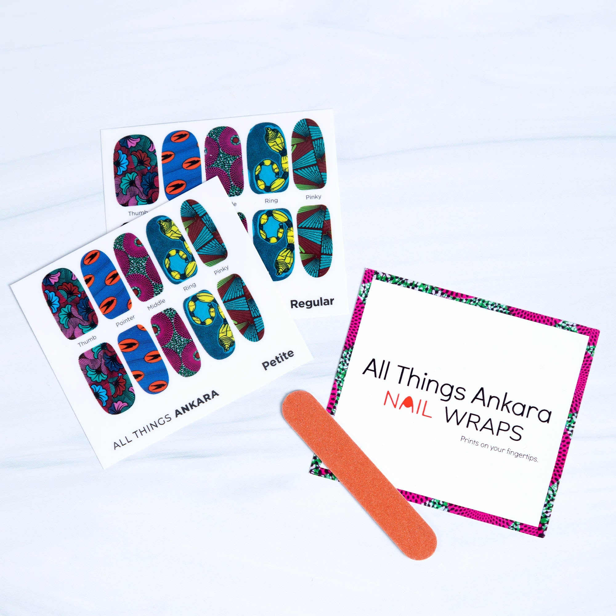 African Print Nail Wraps - Aaria Tees Aaria Tees