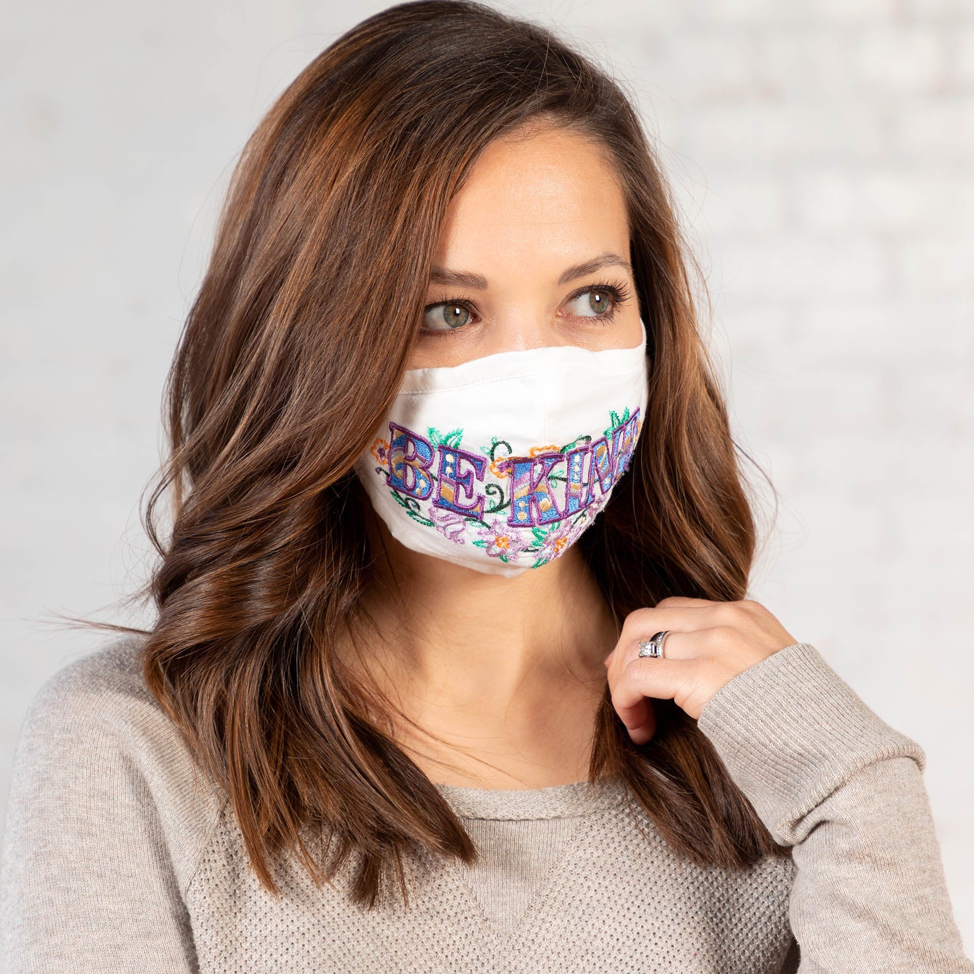 Read My Lips Embroidered Face Mask - Aaria Tees Aaria Tees