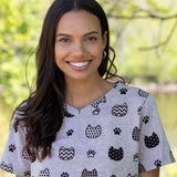 Pets with Prints V-Neck Tee - Aaria Tees Aaria Tees
