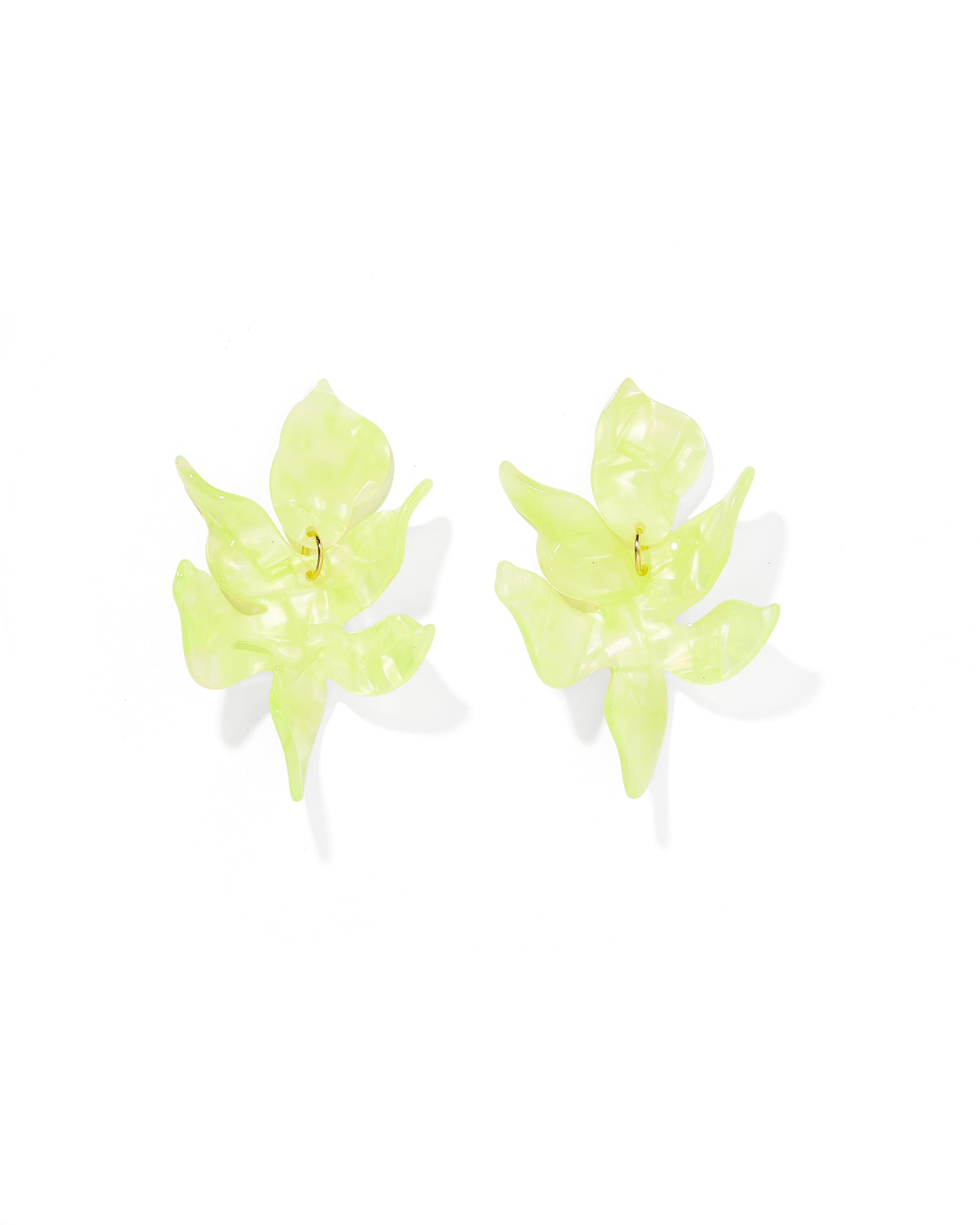 Flora Statement Earrings - Honeydew - Aaria Tees Aaria Tees
