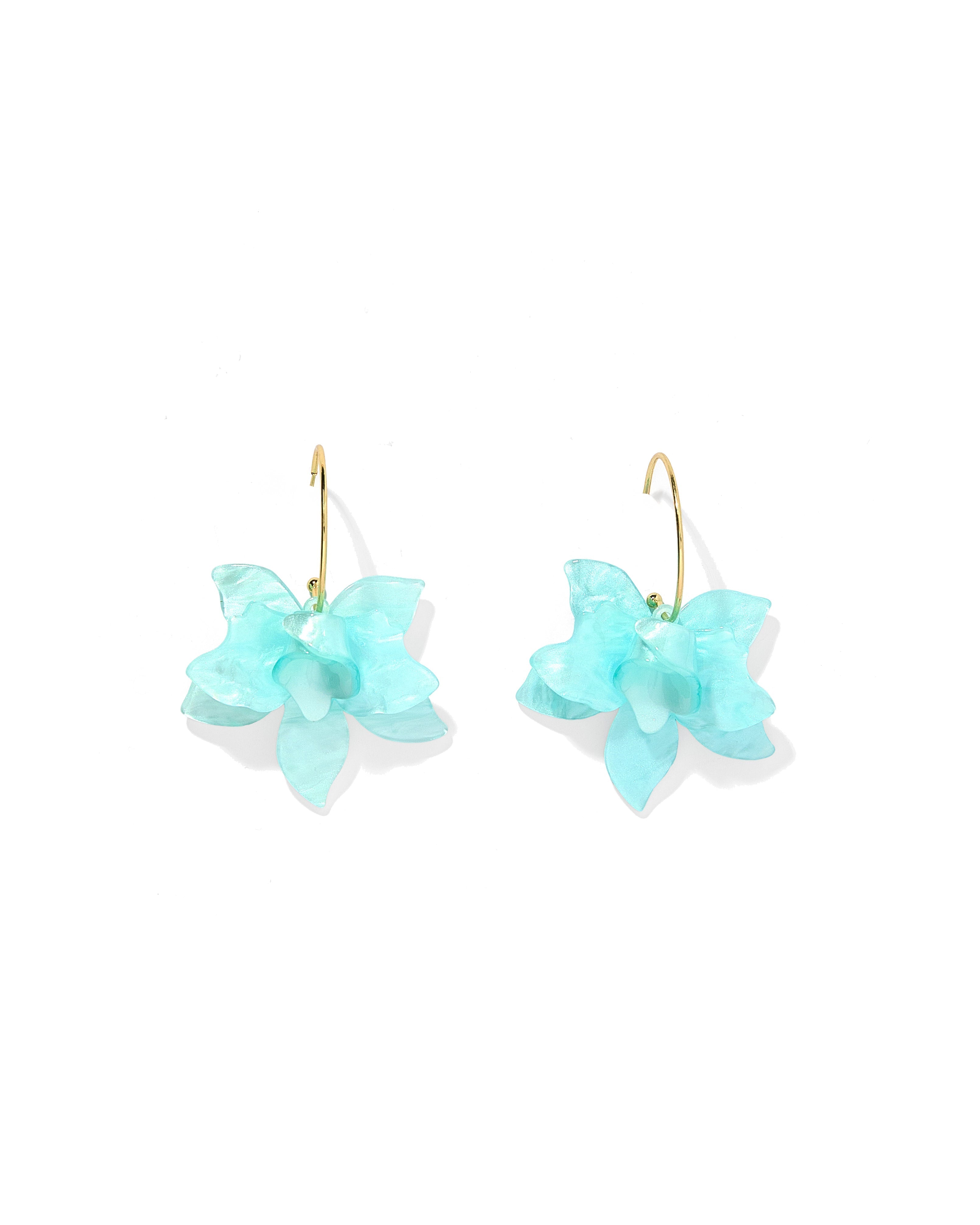 Rosalie Statement Earrings - Blue - Aaria Tees Aaria Tees