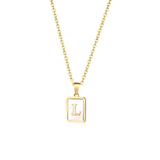Mother of Pearl Initial Cards Aaria Tees