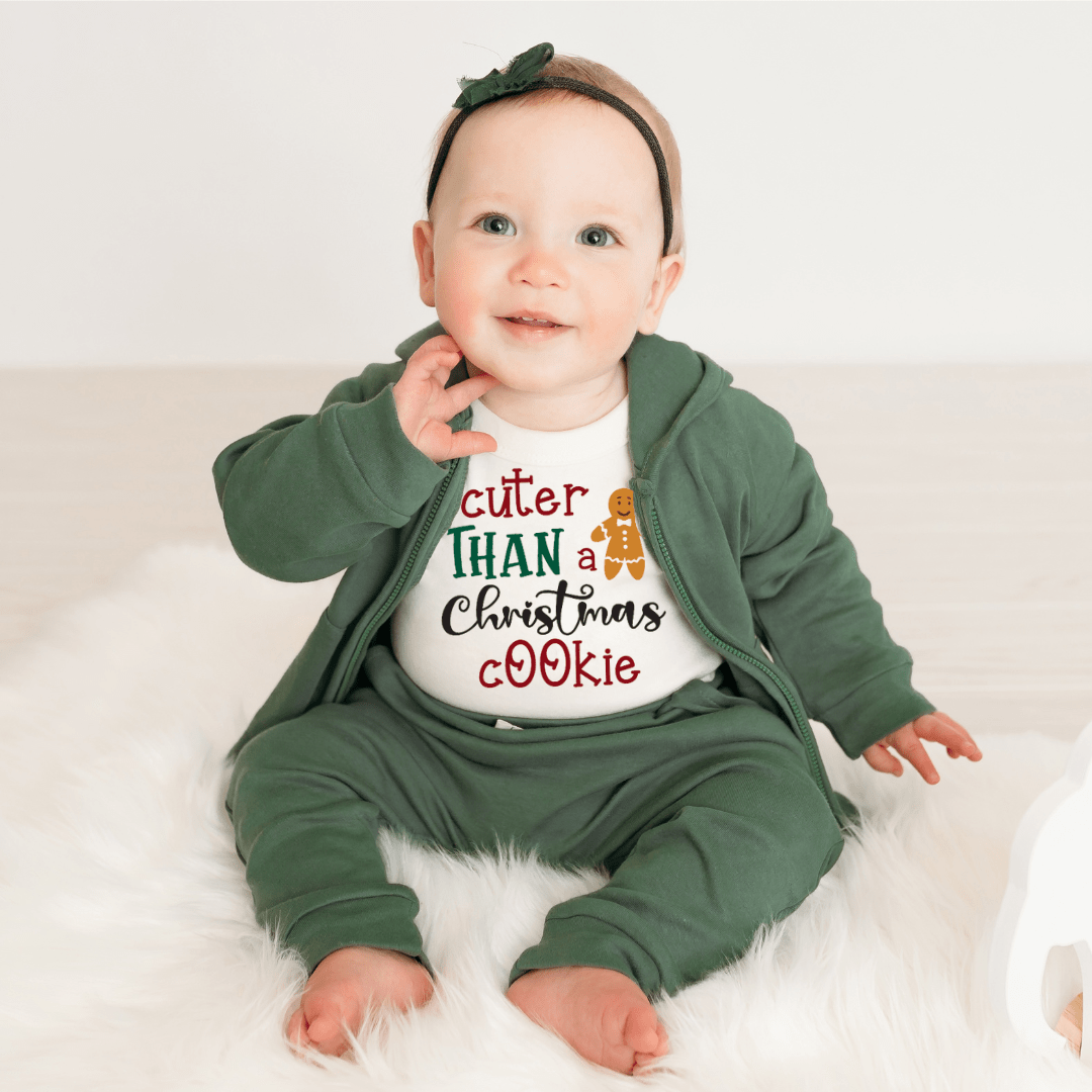 long sleeve graphic bodysuit | christmas cookie - Aaria Tees Aaria Tees