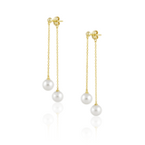 Xana Double Pearl Dangle Aaria Tees