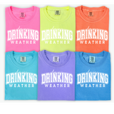 Neon Day Drinking Weather Graphic Tee Comfort Colors - Aaria Tees Aaria Tees