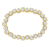 Stretchy Bezel Heart Bracelet Aaria Tees
