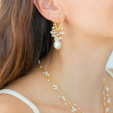 Pearl Fringe Earrings Aaria Tees